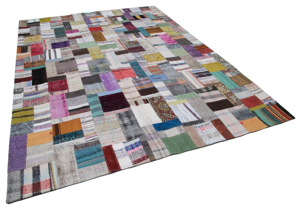 Rug N Carpet - Handmade Oriental 8' 4'' x 11' 5'' Unique Patchwork Kilim Rug