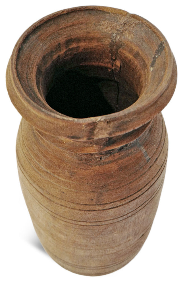Consigned Old India Wood Pot 8