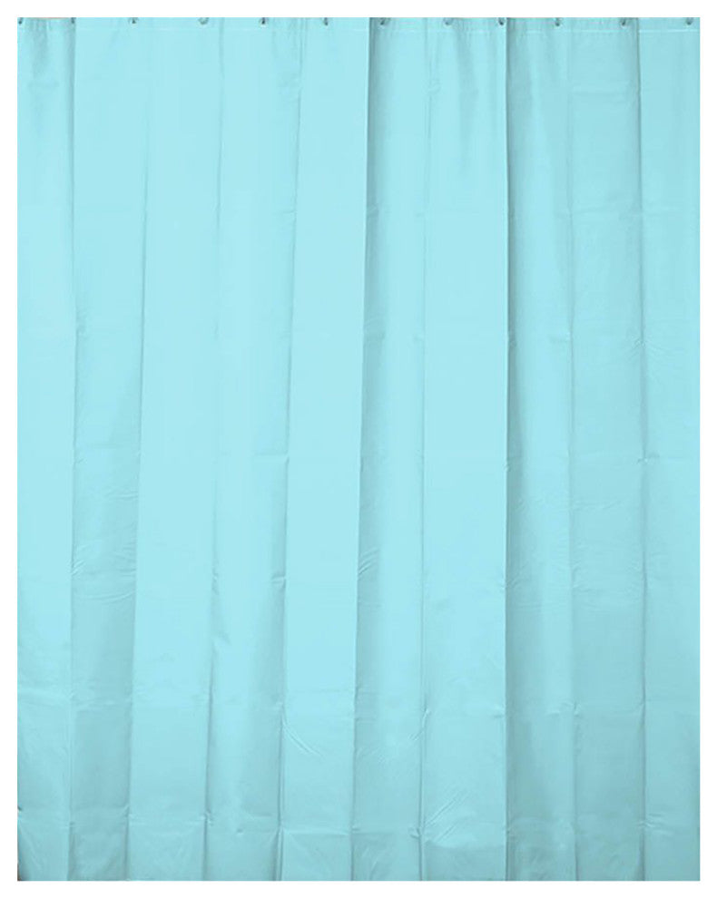 Extra Long Shower Curtain Liner Plastic 71W x 79H, Aqua Blue
