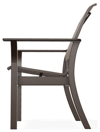 Leeward Sling Stackable Outdoor Dining Chair, Augustine Fennel/Kona