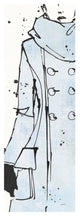 "Fashion Strokes VII Pastel" Digital Paper Print by Anne Tavoletti, 14"x38"
