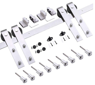 Sturdy Double Barn Door 56 x 84 with | Planum 0012 Walnut with  | 13FT