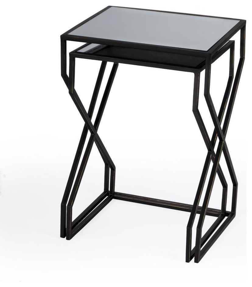 Butler Demi Modern Mirrored Nesting Tables