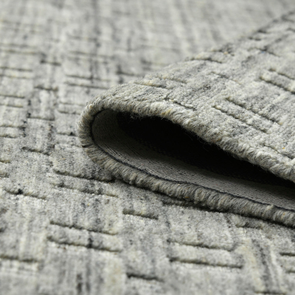 Houston Aliya Area Rug, Gray, 3'6" x 5'6", Geometric