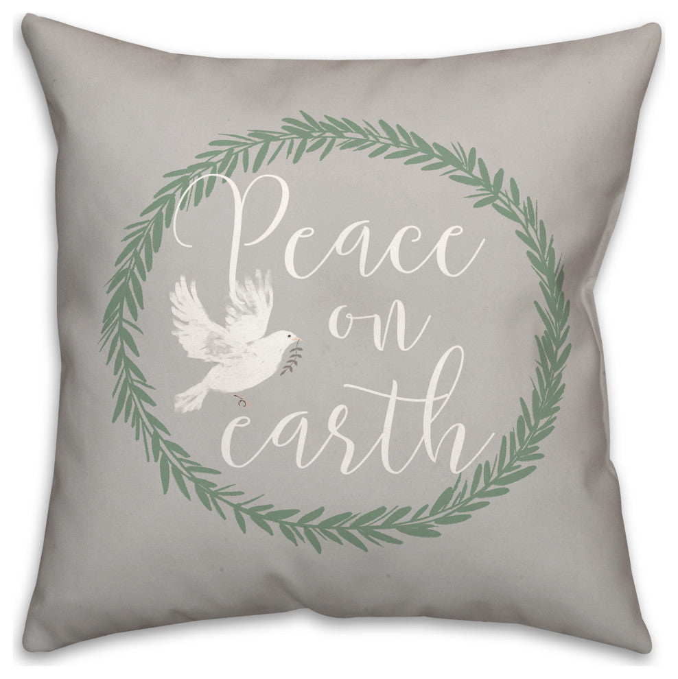 Peace on Earth 18x18 Spun Poly Pillow