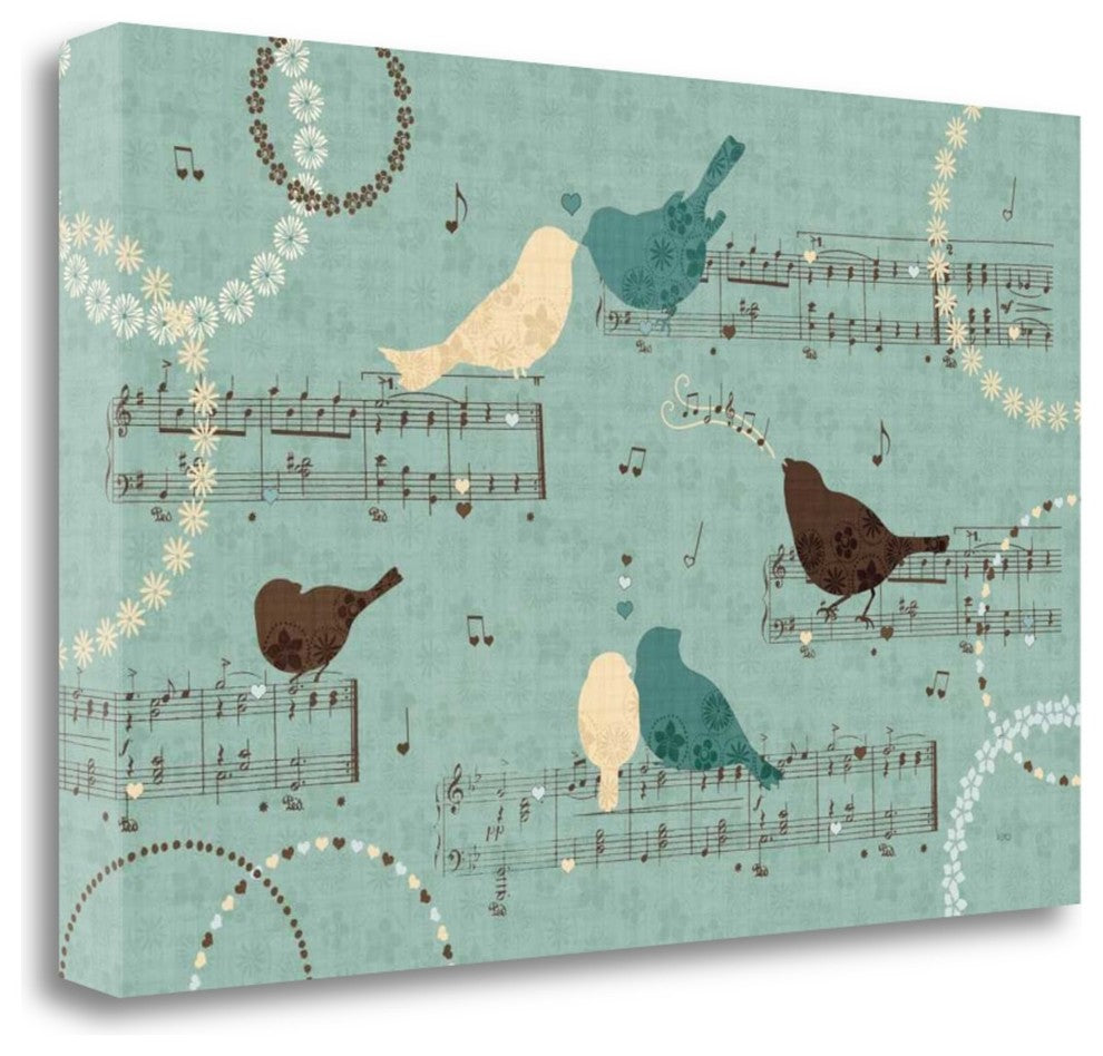 "Song Birds III" By Veronique Charron, Giclee Print on Gallery Wrap Canvas