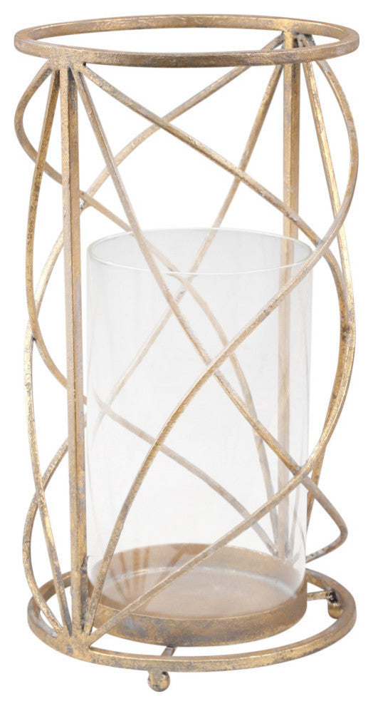 Metal 13" Lantern, Gold