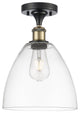 Innovations 516-1C-BAB-GBD-92-LED 1 Light Semi-Flush Mount, Black Antique Brass