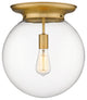 Innovations Beacon 1 14" Flush Mount Brushed Brass