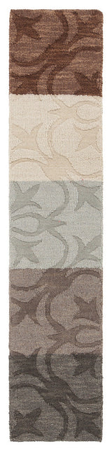 Rekha Transitional Area Rug, Taupe and Charcoal, 5'x7'