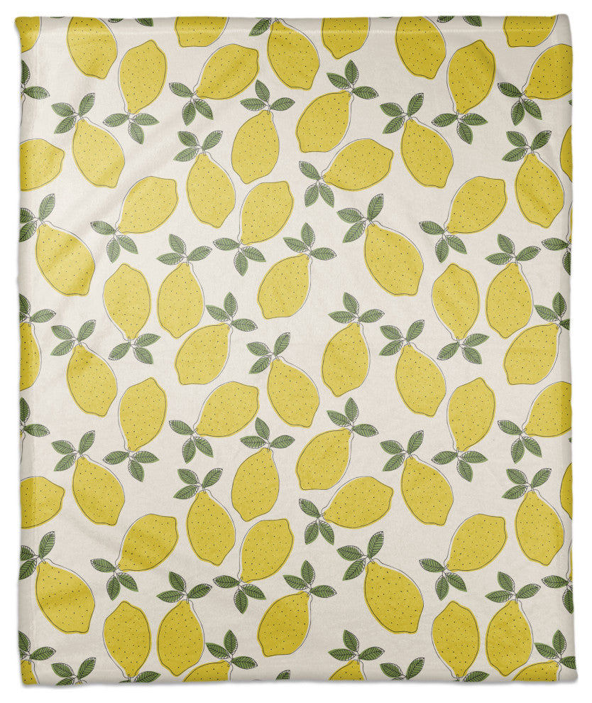 Fun Lemon Pattern 50x60 Coral Fleece Blanket