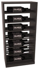 CellarVue Horizontal Wine Rack, Pine, Unstained, Black Stain, Satin Finish