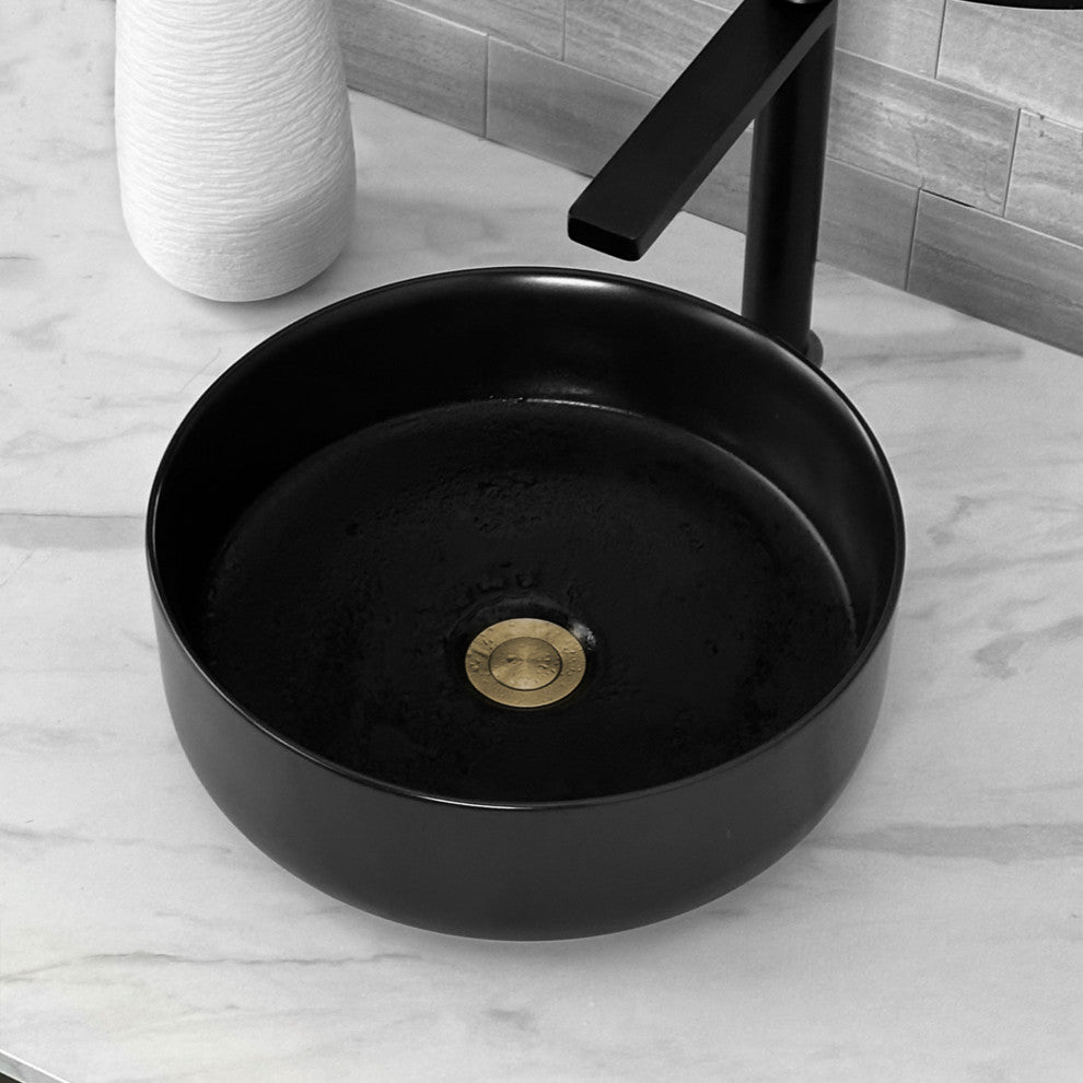 STYLISH Brushed Gold Standard Pop-Up Vessel Sink Drain with Overflow D-703G