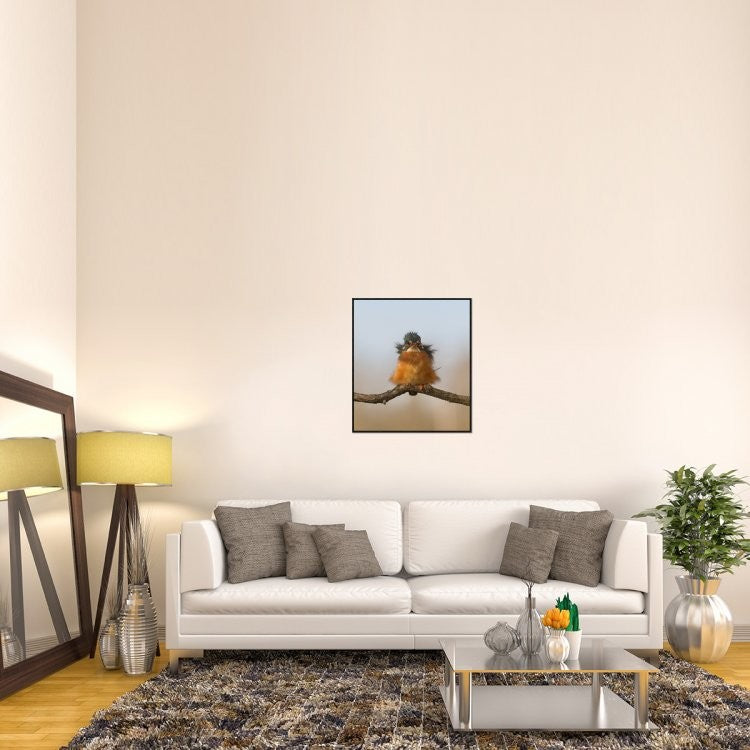 "Against Wind" Framed Canvas Giclee by Cheng Chang, 27x31"