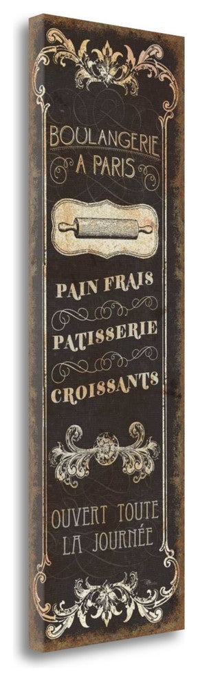 "Parisian Signs Panel - I" By Pela Studio, Giclee Print on Gallery Wrap Canvas