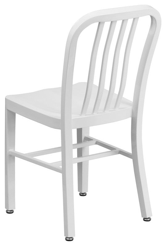 Metal Indoor-Outdoor Chair, White