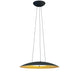 Aero 25" Pendant - Black w/Gold Interior