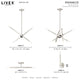 Livex Lighting Monaco 4-Light Linear Chandelier, Brushed Nickel/Black Chrome