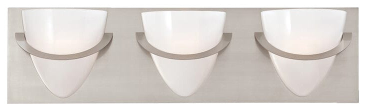 Eurofase Forma 3-Light Bathroom Vanity Light, Brushed Nickel