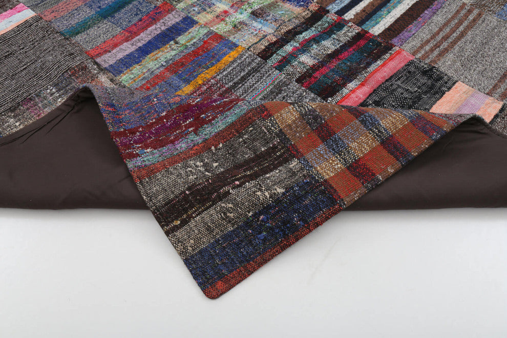 Rug N Carpet - Handmade Oriental 6' 9'' x 9' 9'' Unique Patchwork Kilim Rug