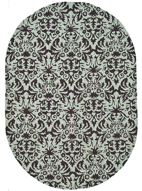 Safavieh Chelsea hk368c Damask Rug, Sage/Chocolate, 2'6"x8'0" Runner