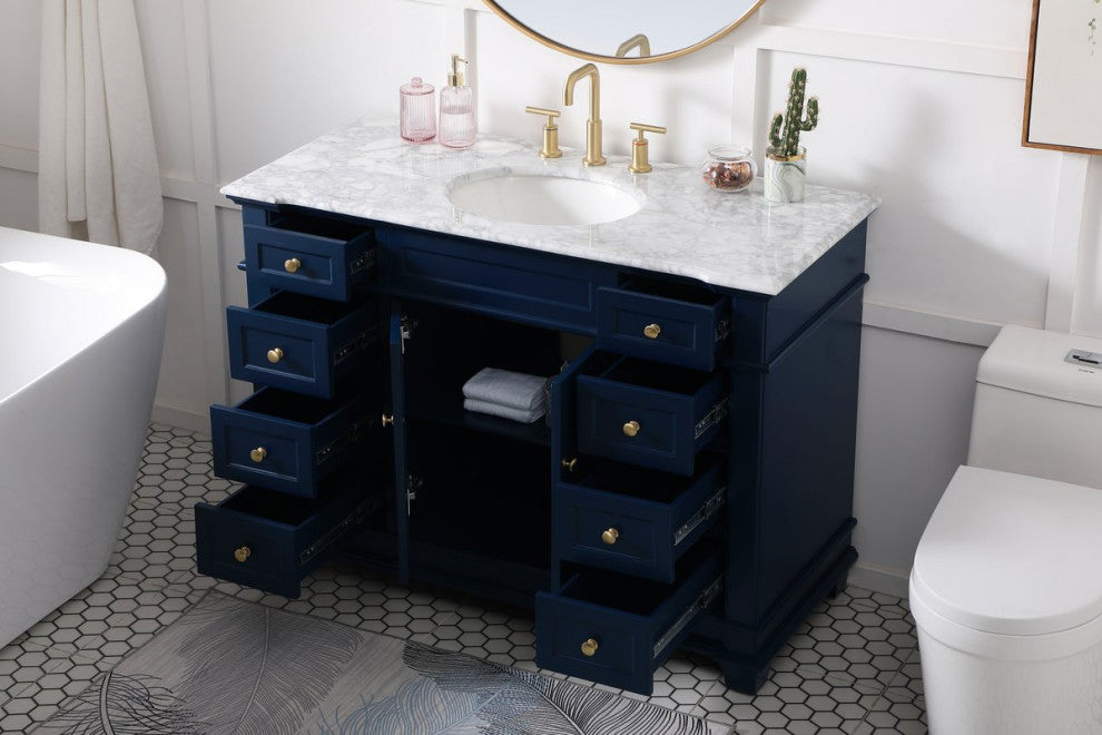 Weston Single Bathroom Vanity Set, Blue, 48