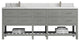 Parker 84 Double Sink Bath Vanity in Elephant Skin Gray 1.5" Calacatta Laza