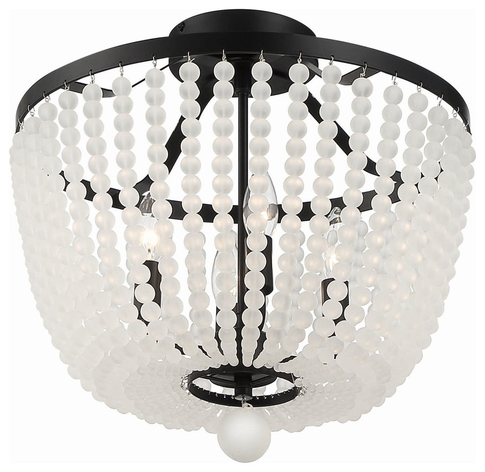 Crystorama Lighting Group 604_CEILING Rylee 4 Light 17"W - Matte Black with