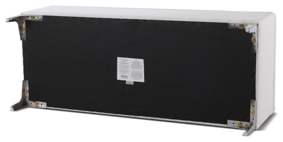 Madelyn Modern Storage Bench With Stainless Steel Legs, Bright White