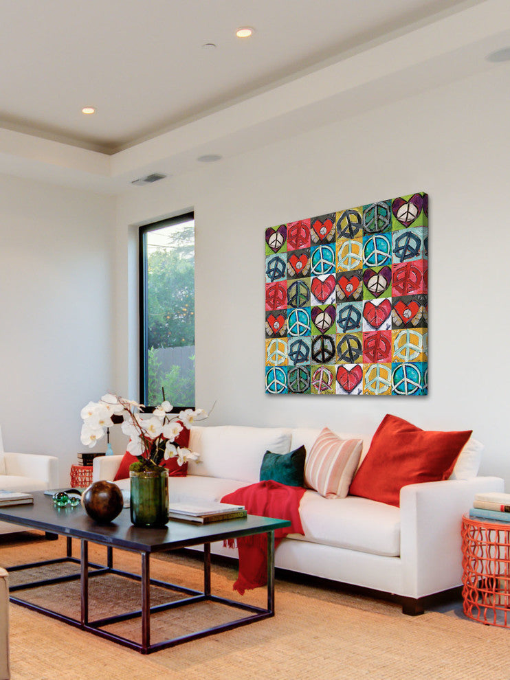 "Peace Collage" Painting Print on Canvas by Tori Campisi