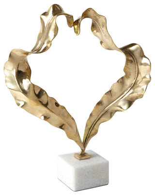 Leaf Sculpture, Brass, Large
