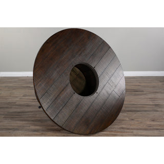 Unique Round 54" Counter Height Rustic Barrell Pub Table