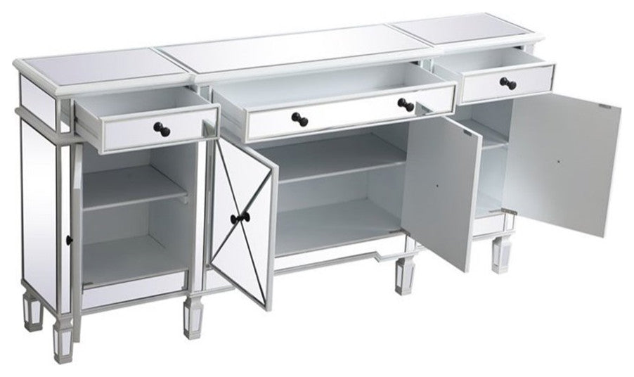 Elegant Decor Contempo Sideboard / Credenza Antique White