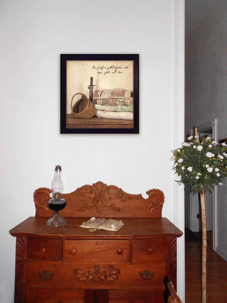 "Quilted Together" By Susan Boyer, Printed Wall Art, Ready To Hang, Black Frame