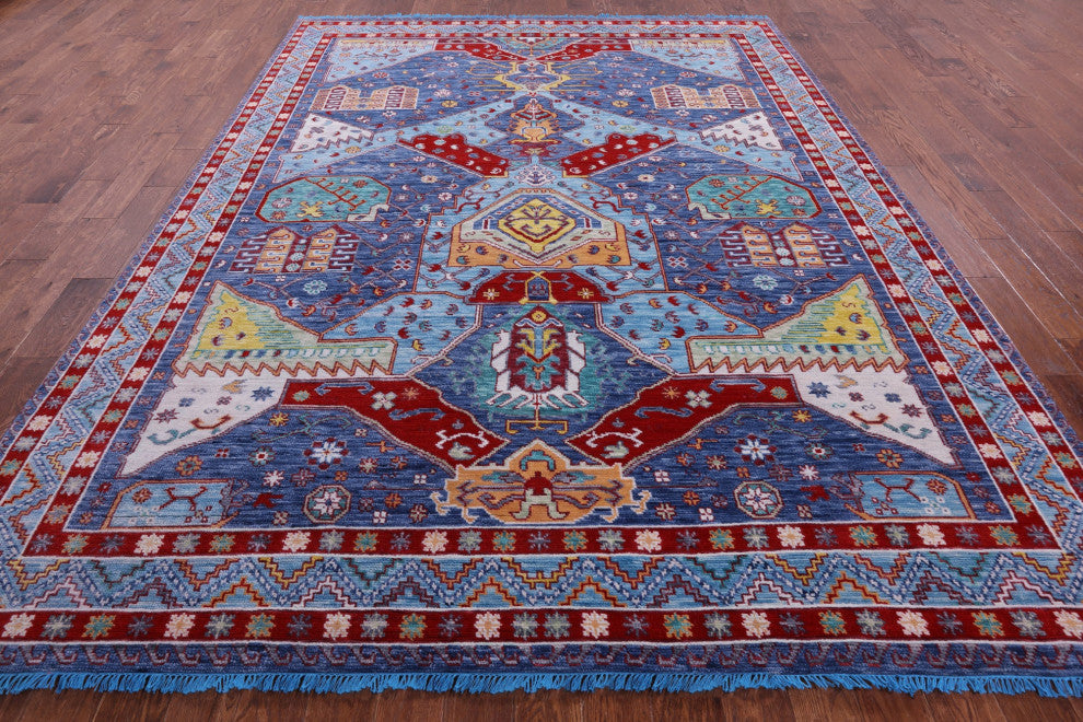 Turkish Oushak Handmade Wool Rug 8' 8" X 11' 9" - Q13319