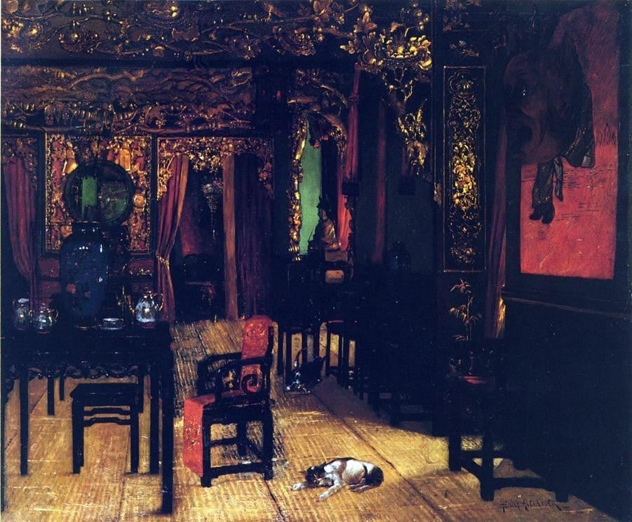 Henry Alexander Chinese Interior (also known as Chinese Restaurant) Canvas Wrap