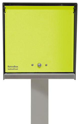 UpTown Box with Locking doors. Modern Pole Mounted Mailbox, Pole not included.,