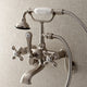 Kingston Brass Wall Mount Tub Faucet With Hand Shower, Brushed Nickel