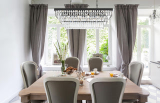 Home Living 36" Rectangular Rectangular Chandelier, Black