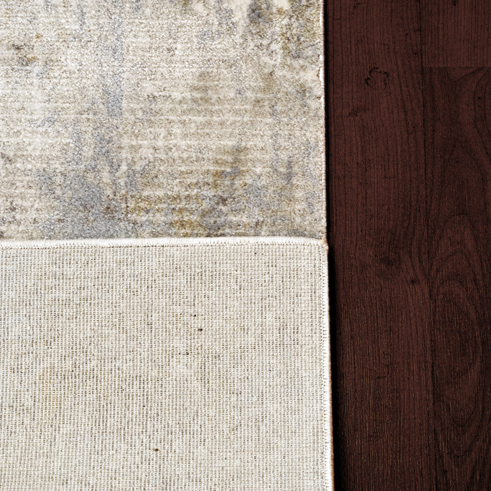 Castilla Cream And Gray Area Rug, 9X12.10