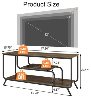 Gewnee Console Table for Living Room & Bedroom, Light Gray