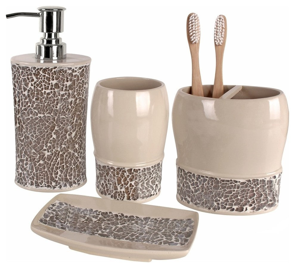 Broccostella 4-Piece Bath Accessory Set