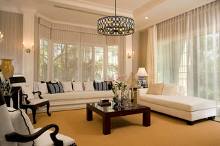 Dealey Eight Light Chandelier, Matte Black