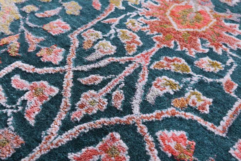 Wool & Silk Modern Hand Knotted Rug 8' 9" X 12' 3" - Q15977