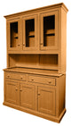 Eagle Furniture, 54" Classic Oak Dining Buffet and Hutch, Medium Light Oak