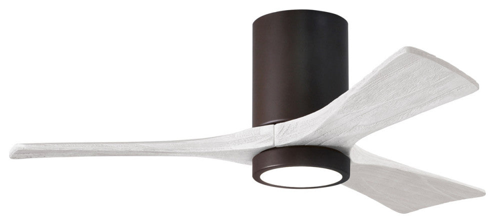 Matthews Fan Irene-3HLK With Lighting Kit, Textured Bronze, 42", Matte White