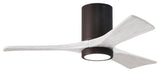 Matthews Fan Irene-3HLK With Lighting Kit, Textured Bronze, 42", Matte White