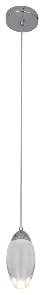 BETHEL INTERNATIONAL OCH04P7CH 1-Light LED Pendant, Chrome