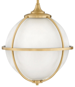 Hinkley Odeon Medium Orb Pendant, Satin Brass