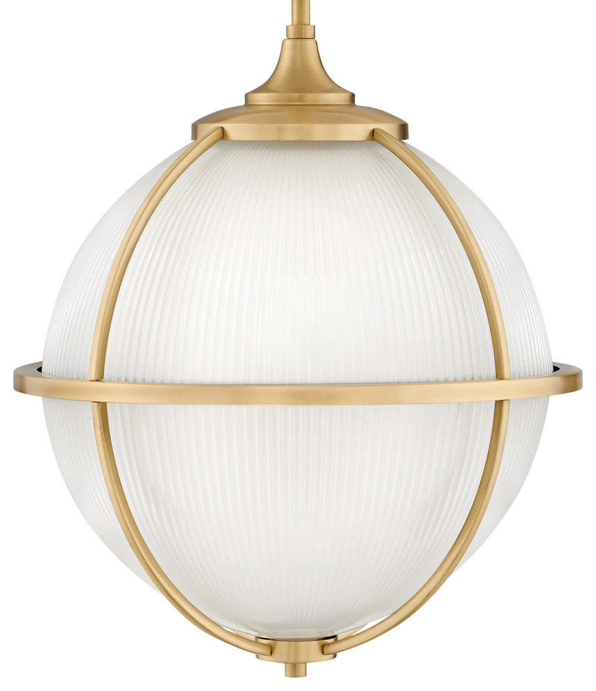 Hinkley Odeon Medium Orb Pendant, Satin Brass